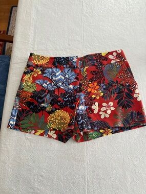 Loft Wms Colorful Foral and Birds Shorts size 6